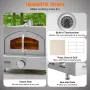 Outdoor Pizza Oven, 13" Gas Fired Pizza Maker, Portable Outside Pizza Grill with Thickened Cordierite Pizza Stone and Built-in T