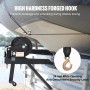 Hand Winch, 1200 lbs Pulling Capacity, Boat Trailer Winch Heavy Duty Rope Crank with 23 ft Polyester Strap and Two-Way Ratchet,