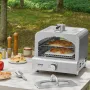 Outdoor Pizza Oven, 13" Gas Fired Pizza Maker, Portable Outside Pizza Grill with Thickened Cordierite Pizza Stone and Built-in T