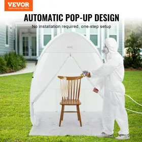 Spray Paint Shelter Portable Spray Paint Tent Booth 60x60x70 in Pop Up