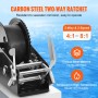 Hand Winch, 3500 lbs Pulling Capacity, Boat Trailer Winch Heavy Duty Rope Crank with 33 ft Polyester Strap and Two-Way Ratchet,