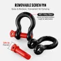 4 Pack 15.9 mm D Ring Shackle with 19 mm Screw Pin 13 Ton Break Strength