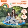 Tree Swing, 40 Inch Saucer Swing, 750lbs Weight Capacity, 900D Oxford Fabric Swing Seat with 2 Tree Hanging Straps and Adjustabl
