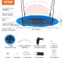 Tree Swing, 40 Inch Saucer Swing, 750lbs Weight Capacity, 900D Oxford Fabric Swing Seat with 2 Tree Hanging Straps and Adjustabl