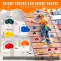 25 Rock Climbing Holds, Multi-Size and Colored Climbing Rocks for Kids and Adults, Rock Wall Holds with Knotted Rope, Handles an