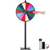 24 inch Spinning Prize Wheel, 14 Slots Spinning Wheel, Roulette Wheel with a Dry Erase and 2 Markers, Tabletop or Floor