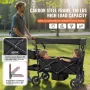 Wagon Stroller for 2 Kids, Push Pull Quad Collapsible Stroller with Adjustable Handle, Encircling Harness Removable Canopy, 4 Wh