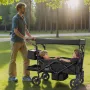 Wagon Stroller for 2 Kids, Push Pull Quad Collapsible Stroller with Adjustable Handle, Encircling Harness Removable Canopy, 4 Wh