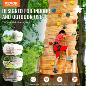 25 Rock Climbing Holds, Multi-Size and Multi-Colored Climbing Rocks for Kids and Adults, Rock Wall Holds with Mounting Hardware,