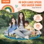 Spider Web Saucer Swing, 40 Inch Round Swings for Kids Outdoor, 750lbs Weight Capacity Saucer Tree Swing, Stable Woven Rope Swin