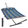 Two Person Hammock with Stand Included Heavy Duty 480lb Capacity, Double Hammock with 12 FT Steel Stand and Portable Carrying