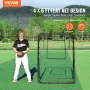 Baseball And Softball Rebounder Net, 4 x 6 Feet PitchBack Baseball Nest for Pitching and Fielding Training, Pitch Return Trainer
