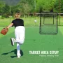 Baseball og softball rebounder net 4x6 ft pitchback justerbare