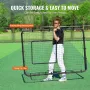 Baseball And Softball Rebounder Net, 4 x 6 Feet PitchBack Baseball Nest for Pitching and Fielding Training, Pitch Return Trainer