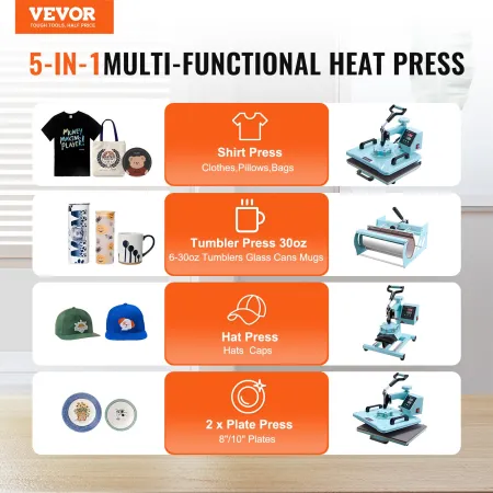 Heat Press Machine 12x15 i 5 i 1 med 30 oz tumbler Press