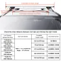 Universal Roof Rack Crossbar 119.9 cm Length for Vehicle w/ Raised Side Rail