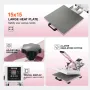 Heat Press Machine 38x38 cm Slide Out Heat Transfer Machine T-Shirts Pink