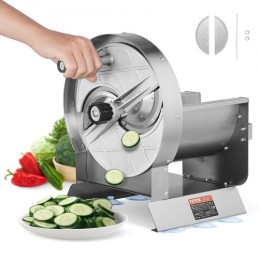Manual Vegetable Fruit Slicer, 0-0.5"/0-12mm Thickness Adjustable Commercial Slicer Machine, Stainless Steel Food Cutter