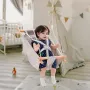 Canvas Hammock Swing, 3 Modes Baby Swing Indoor and Outdoor with 5-Point Harness, and Tree Straps, 150lbs Weight Capacity, Integ