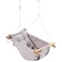 Canvas Hammock Swing, 3 Modes Baby Swing Indoor and Outdoor with 5-Point Harness, and Tree Straps, 150lbs Weight Capacity, Integ