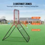 Baseball And Softball Rebounder Net, 3 x 4.5 ft PitchBack Baseball Pitching Nest, 3-Way Baseball, Softball Pitchback Net, Fieldi