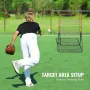 Baseball And Softball Rebounder Net, 3 x 4.5 ft PitchBack Baseball Pitching Nest, 3-Way Baseball, Softball Pitchback Net, Fieldi