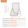 Baseball og softball rebounder Net 3x4,5 ft pitchback 3-vejs