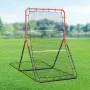 Baseball And Softball Rebounder Net, 3 x 4.5 ft PitchBack Baseball Pitching Nest, 3-Way Baseball, Softball Pitchback Net, Fieldi