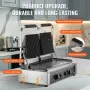 Kommerciel Panini Press Grill Electric Sandwich Maker Plate