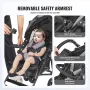 Lightweight Stroller, Compact Easy Fold MultiPosition Recline Canopy Backrest, Carbon Steel Frame, Large Storage Basket,Cup Hold