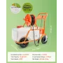 Lawn Sprayer with Wheels, Adjustable Pressure 0-90 PSI, Sprayer with 60L Tank, with 8 Nozzles, 2 Wands, Wide Opening Lid for Gar