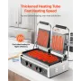 Commercial Panini Press, 3600W Stainless Steel Electric Grill, Double Pressure Plate, Sandwich Maker with Temperature Control an