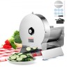 Electric Vegetable Slicer, 0-0.5"/0-12mm Thickness Adjustable Commercial Slicer Machine, Convertible to Manual, Stainless Steel