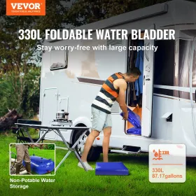 Bærbar vandopbevaringsblære 87 gallon 1000D PVC sammenklappelig