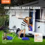 330L/87 Gallon Water Storage Bladder, RV Water Tank, 1000D Blue PVC Collapsible Water Storage Containers, Large Capacity Soft Wa