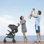 Lightweight Stroller, Compact Easy Fold MultiPosition Recline Canopy Backrest, Carbon Steel Frame, Large Storage Basket,Cup Hold