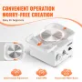 Mini Pottery Wheel, 0-320RPM Adjustable Speed Detachable Basin Forming Machine, 2.56in/3.94in 2 Turntables Electric Ceramic Whee