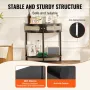 Half-moon Rattan Console Table with 2 Drawers, Rattan Entryway Table with Natural Rattan Sliding Door, Console Table with Storag