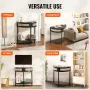 Half-moon Rattan Console Table with 2 Drawers, Rattan Entryway Table with Natural Rattan Sliding Door, Console Table with Storag