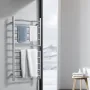 10 Bars Towel Warmer Rack, Wall Mounted Heated Towel Rack for Bathroom, IPX5 Waterpoof Towel Heater Rack with Timer & LED Displa