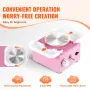 Mini Pottery Wheel, 0-320RPM Adjustable Speed Detachable Basin Forming Machine, 2.56in/3.94in 2 Turntables Electric Ceramic Whee