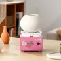 Mini Pottery Wheel, 0-320RPM Adjustable Speed Detachable Basin Forming Machine, 2.56in/3.94in 2 Turntables Electric Ceramic Whee