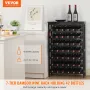 42 flaske 7-lags modulært vin rack bambus træ display hylde med