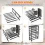42 Bottle Modular Wine Rack, 7-Tier Solid Bamboo Wood Storage Racks with Table Top, Floor Freestanding Wines Holder Display Shel