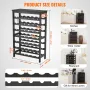 42 Bottle Modular Wine Rack, 7-Tier Solid Bamboo Wood Storage Racks with Table Top, Floor Freestanding Wines Holder Display Shel