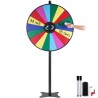 36 inch Spinning Prize Wheel, 18 Slots Spinning Wheel, Roulette Wheel with a Dry Erase and 2 Markers, Tabletop or Floor