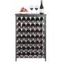 42 flaske 7-lags modulært vin rack bambus træ display hylde med