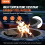 Fire Pit Ring, Fire Pit Insert with Barbecue Fire Ring, 40-In Outer/36-In Inner Diameter, 8.5in Height, Carbon Steel Liner DIY C