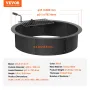 Fire Pit Ring, Fire Pit Insert with Barbecue Fire Ring, 35-In Outer/31-In Inner Diameter, 8.5in Height, Carbon Steel Liner DIY C