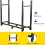 Firewood Log Rack, 6ft Firewood Rack Outdoor, Black Firewood Rack stand, Steel Outdoor Wood Rack, Firewood Log Holder with Load 